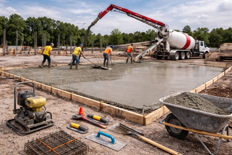 Commercial Slab Construction in Charles City, VA