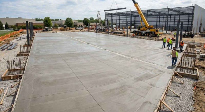 Commercial Slab Construction in Charles City, VA