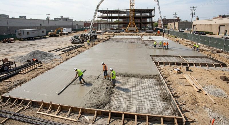Commercial Slab Construction in Toano, VA